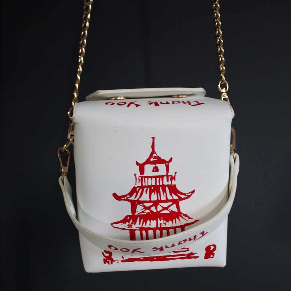 AKIRA Chinese takeout box purse